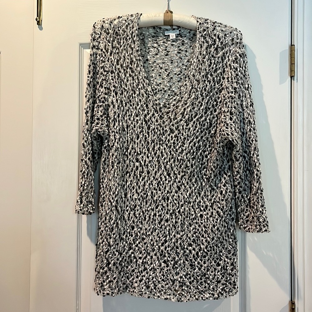 JJill open weave sweater